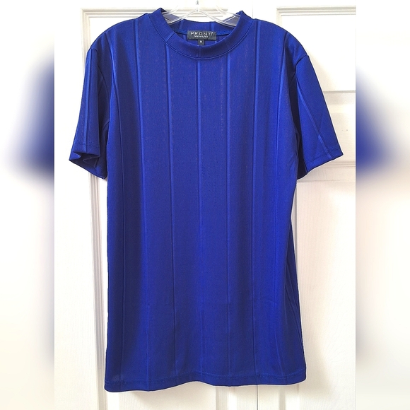 Pronti Collection, MEN'S Medium, Deep Cobalt Blue Top - Picture 9 of 9